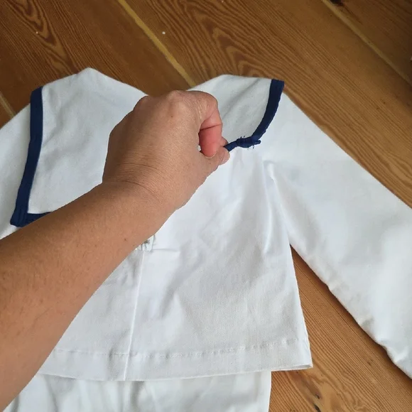 Nautical Sailor Costume for Kids - White and Blue - Picture 10 of 14